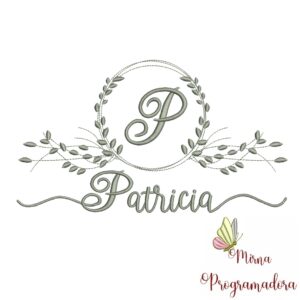 Matriz de Bordado Moldura Folha Patricia