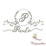 Matriz de Bordado Moldura Folha Paulo