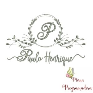 Matriz de Bordado Moldura Folha Paulo Henrique