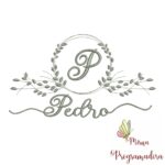 Matriz de Bordado Moldura Folha Pedro