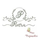 Matriz de Bordado Moldura Folha Pietra