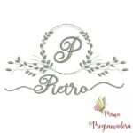 Matriz de Bordado Moldura Folha Pietro