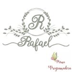 Matriz de Bordado Moldura Folha Rafael