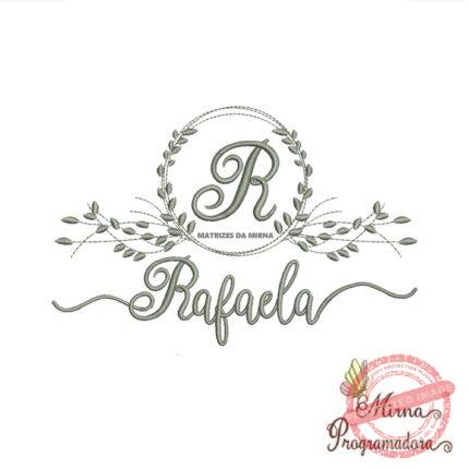 Matriz de Bordado Moldura Folha Rafaela