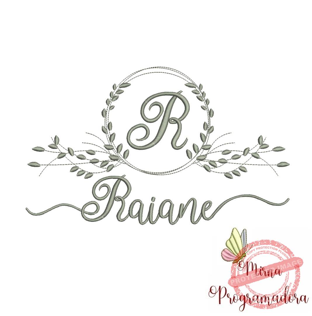 matriz de bordado raiane Matriz de Bordado Moldura Folha Raiane - Imagem 1