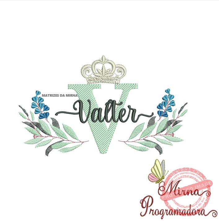 matriz de bordado raminho coroa Valter Matriz de bordado Valter - Imagem 1