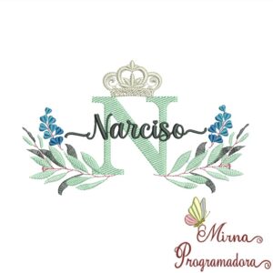 Matriz de bordado Narciso