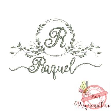 Matriz de Bordado Moldura Folha Raquel