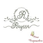 Matriz de Bordado Moldura Folha Rayssa