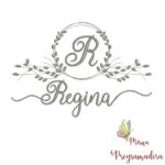 Matriz de Bordado Moldura Folha Regina