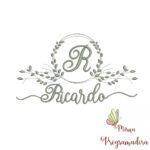 Matriz de Bordado Moldura Folha Ricardo