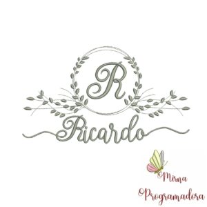 Matriz de Bordado Moldura Folha Ricardo