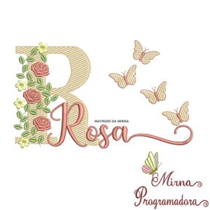 Matriz de bordado Rosa