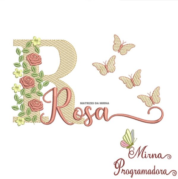 Matriz de bordado Rosa