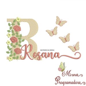 Matriz de bordado Rosana