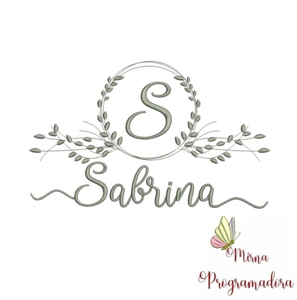 Matriz de Bordado Moldura Folha Sabrina
