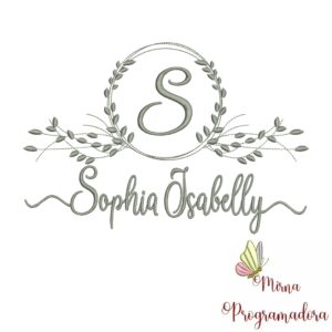 Matriz de Bordado Moldura Folha Sophia Isabelly