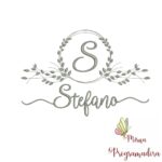Matriz de Bordado Moldura Folha Stefano