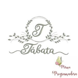 Matriz de Bordado Moldura Folha Tábata