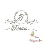 Matriz de Bordado Moldura Folha Tainara