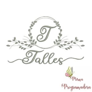 Matriz de Bordado Moldura Folha Talles