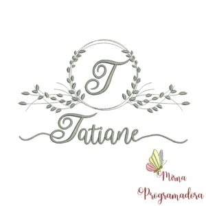 Matriz de Bordado Moldura Folha Tatiane