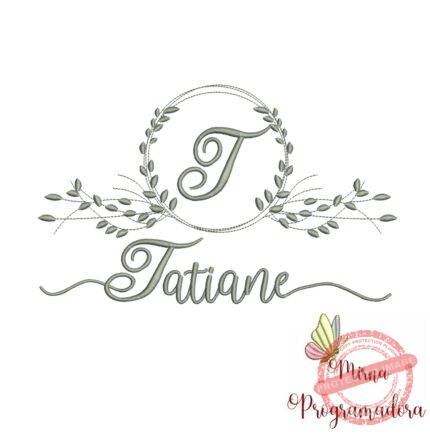 Matriz de Bordado Moldura Folha Tatiane