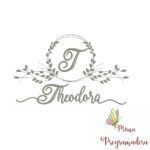 Matriz de Bordado Moldura Folha Theodora