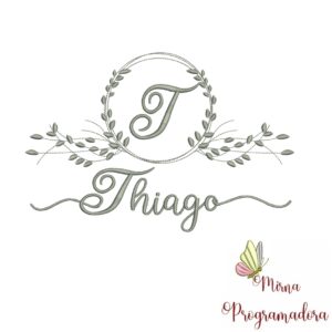Matriz de Bordado Moldura Folha Thiago