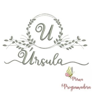 Matriz de Bordado Moldura Folha Úrsula
