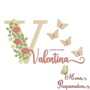 Matriz de bordado Valentina