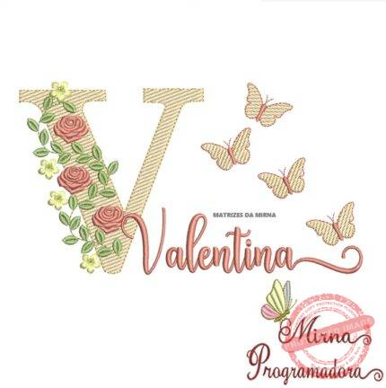 Matriz de bordado Valentina