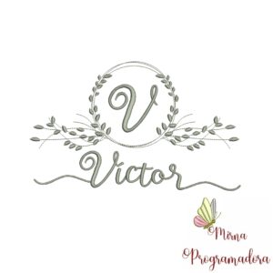 Matriz de Bordado Moldura Folha Víctor