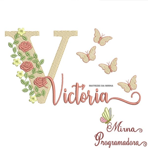 Matriz de bordado Victória