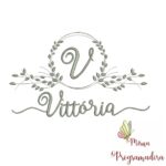 Matriz de Bordado Moldura Folha Vittória