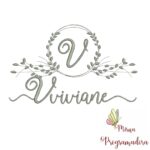 Matriz de Bordado Moldura Folha Viviane