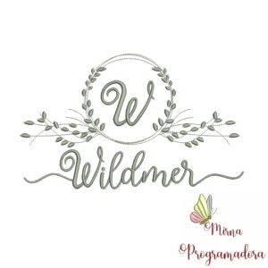 Matriz de Bordado Moldura Folha Wildmer