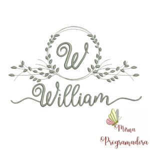 Matriz de Bordado Moldura Folha William
