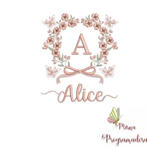 Matriz de Bordado Nome Alice