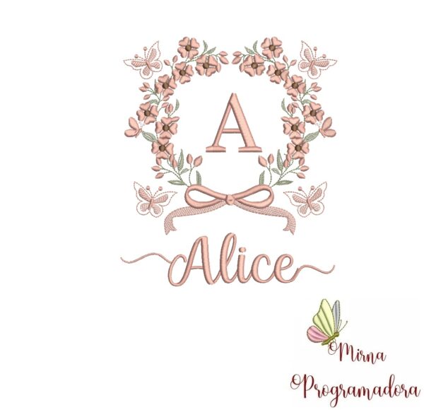 Matriz de Bordado Nome Alice