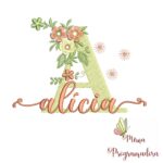 Matriz de Bordado - Nome Alícia