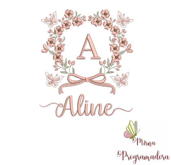 Matriz de Bordado Nome Aline