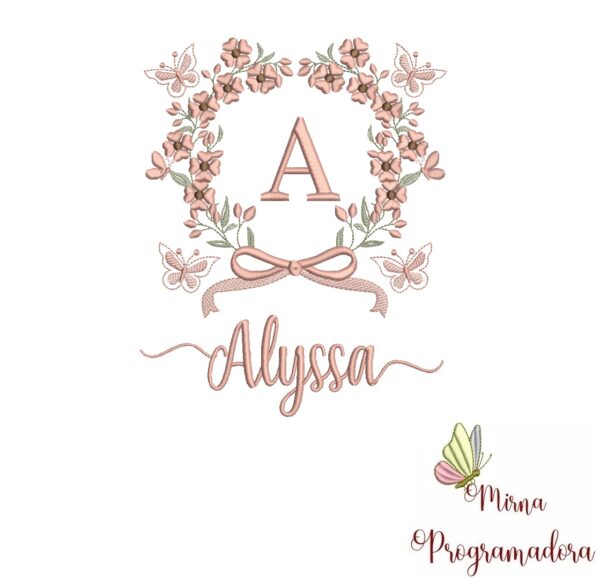 Matriz de Bordado Nome Alyssa