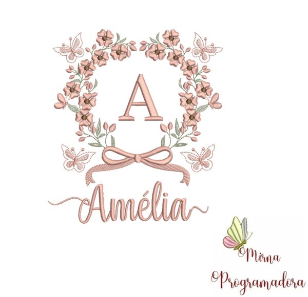 Matriz de Bordado Nome Amélia
