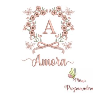 Matriz de Bordado Nome Amora