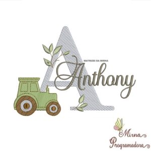Matriz de Bordado Nome Anthony
