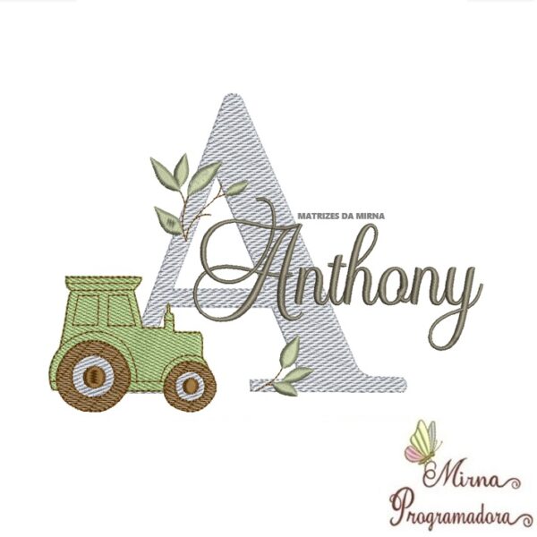 Matriz de Bordado Nome Anthony