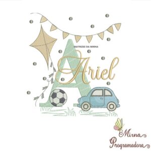 Matriz de Bordado Nome Ariel