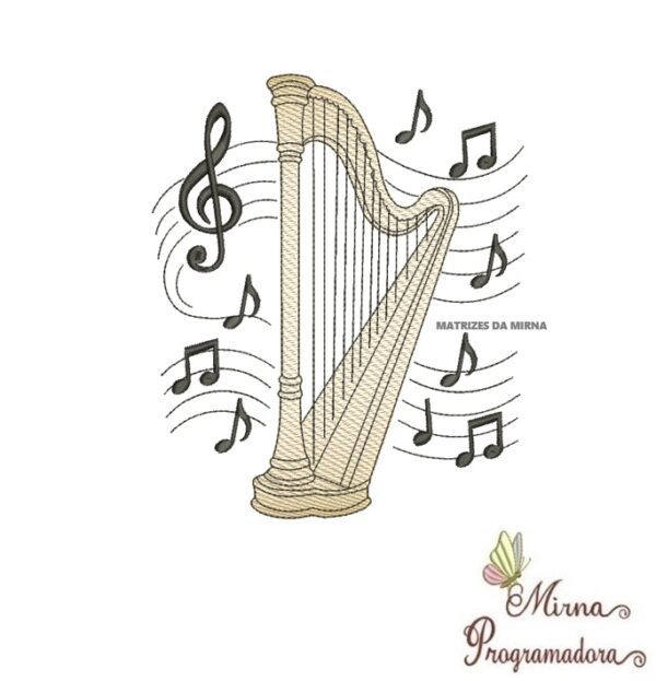 Matriz de Bordado Coleção Instrumentos Musicais / Coleção Calices / Coleção Nomes Moldura Ursinhos - Imagem 27