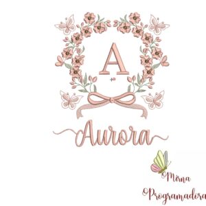 Matriz de Bordado Nome Aurora